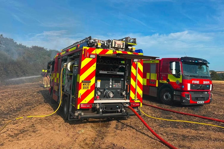 Firefighters have tackled numerous incidents during the dry weather affecting Cornwall. (Picture: Mullion Fire Station)