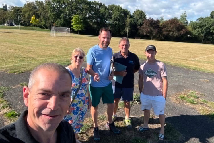 Cllr Jon Hutchings pictured with Cllr Parker and other representatives at Stanhope Park (Picture: Jon Hutchings)