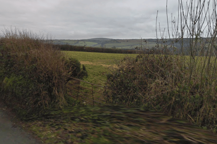 The present access to the field in Treburley which could see up to nine houses (Picture: Google)