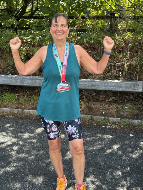 Wendy Baker during one of her running events (Picture: Camelot Care)
