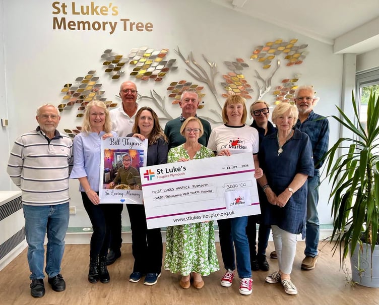 Members of Act of Murder raised more than £3,000 for St Luke’s Hospice Plymouth