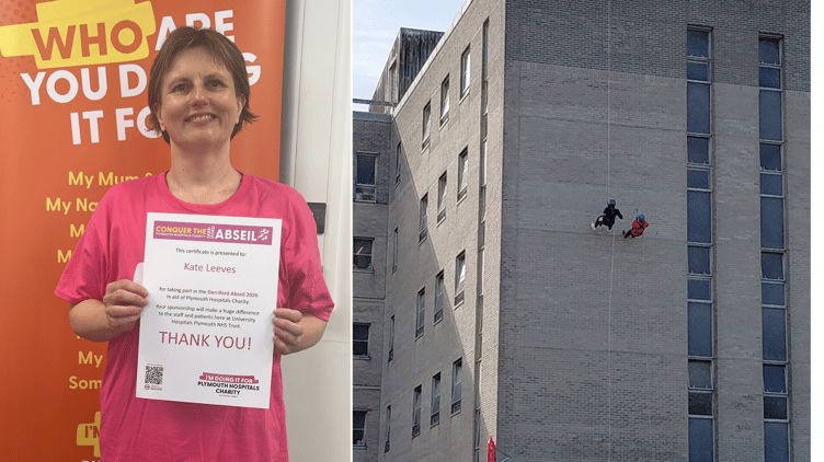 Kate Leeves Derriford Abseil