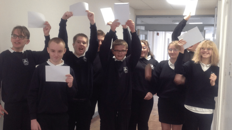 Launceston College ARB students celebrate their results