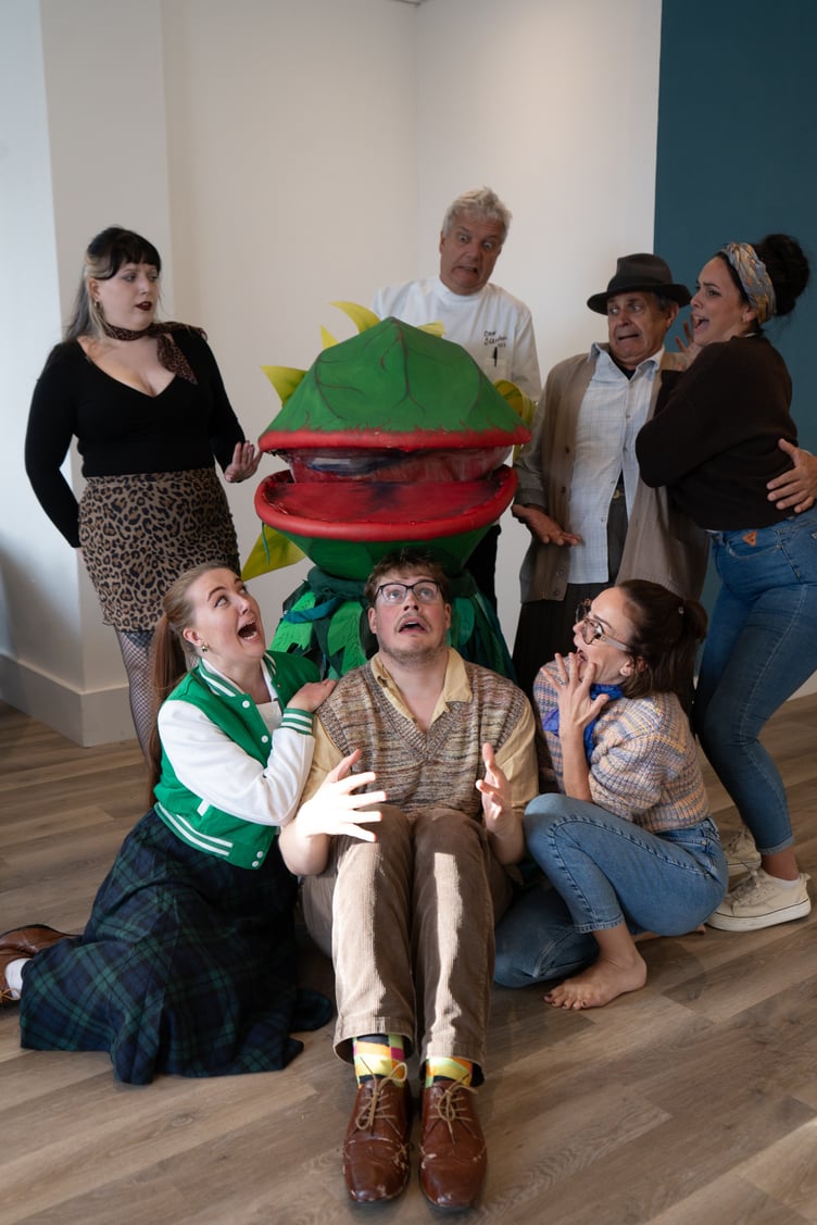 Cast members from Teylu Theatre Company will stage Little Shop of Horrors at Rilla Mill Village Hall during October half term