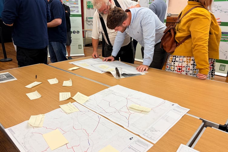 Hundreds of local residents visited the public consultation in Liskeard's Public Hall to view the A38 safety scheme plans