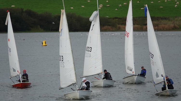 Linda Spiller (Laser Radial) coming up fast on the right.