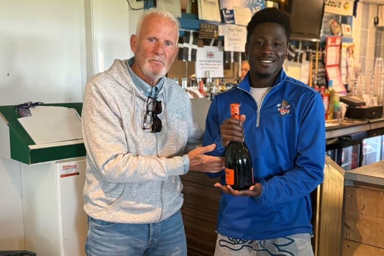 Tega Olaosebikan was named man-of-the-match for his clinical finishes.