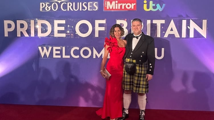 Jodi Davies and Luke Hodge enjoy the red carpet at this year's Pride of Britain Awards in London