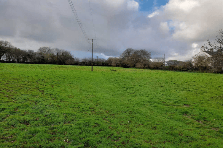 The land which could soon have five houses built on it at Trebyan (Picture: Cornwall Council)