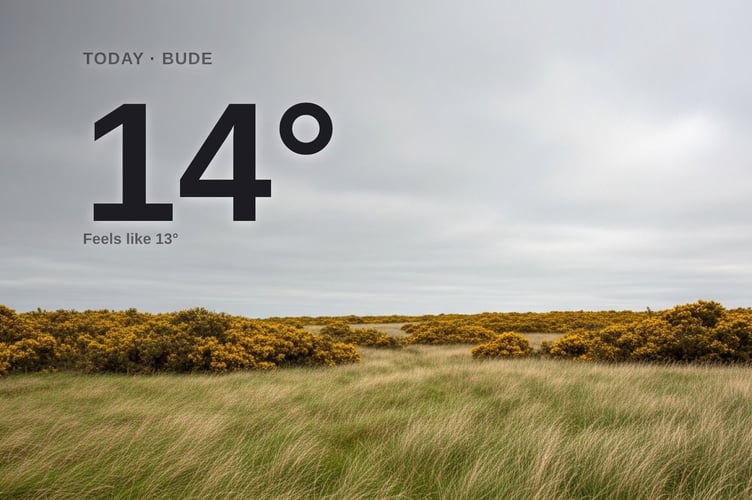 Bude weather: cloudy Tuesday with rain expected and a high of around 14°C