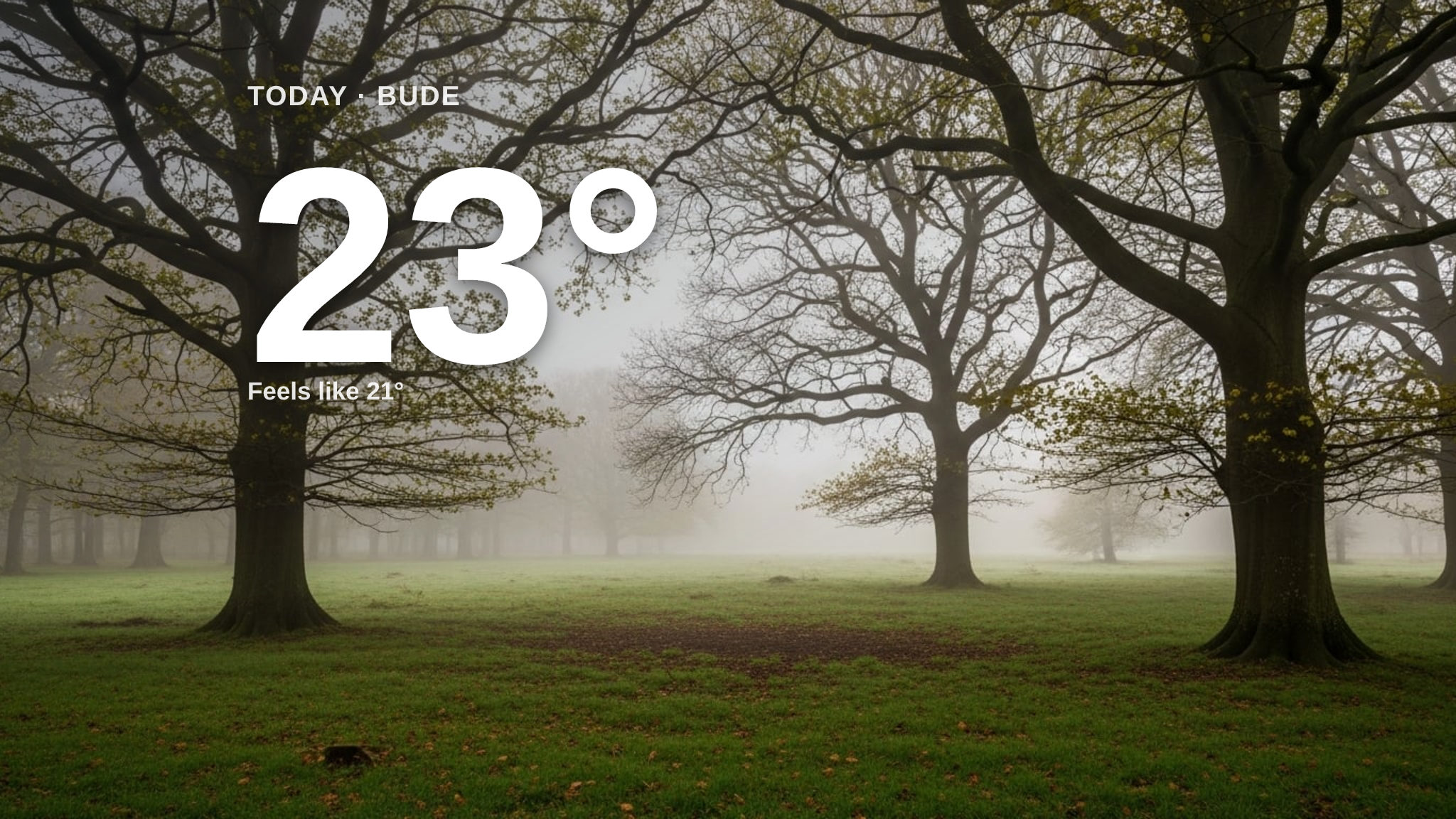 Misty skies for Bude today - here's what to expect