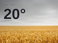Bude: overcast day, high of 20°C