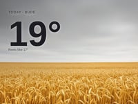 Bude: overcast day, high of 19°C