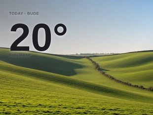 Bude: sunny day, high of 20°C